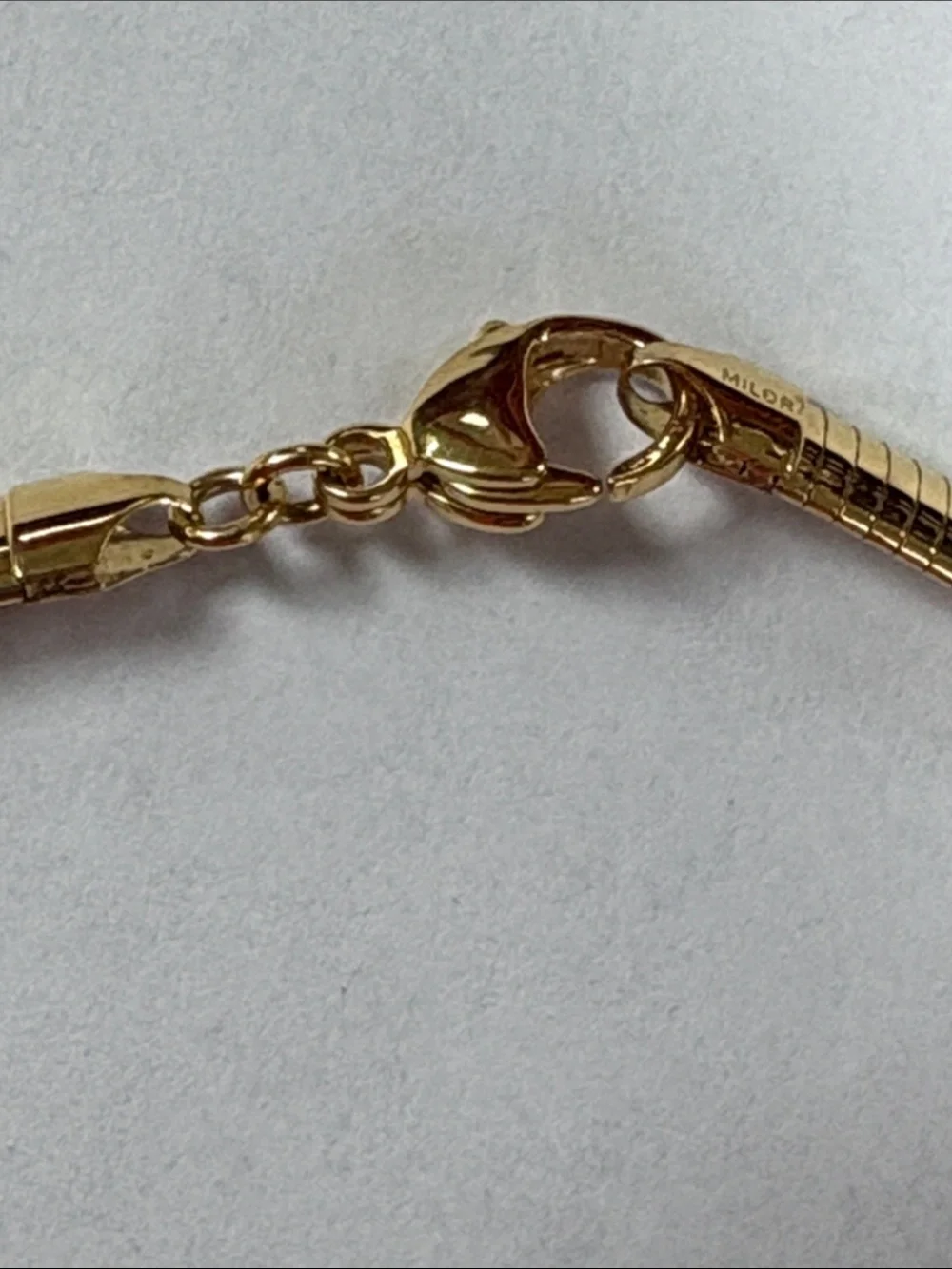 Milor Classic Gold tone Herringbone Collar Necklace - Women Jewelry - Picture 3 of 6